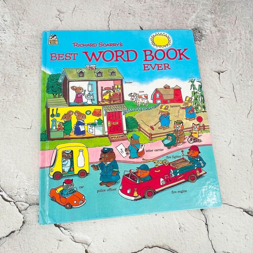 Richard Scarrys Best Word Book Ever Vintage 1980 Golden Book Oversize Hardcover